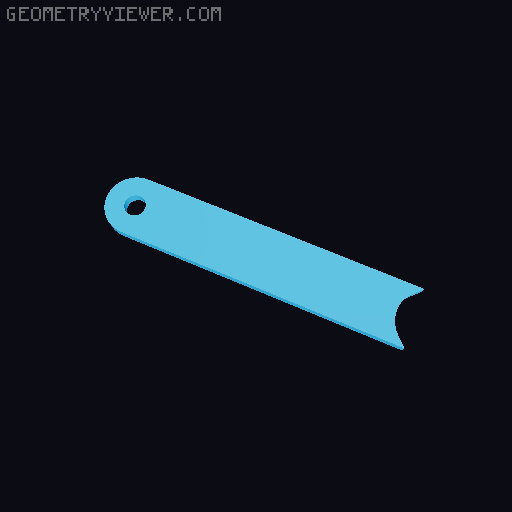 Radius gauge set (bend diamater ruler), metric 3D model thumbnail