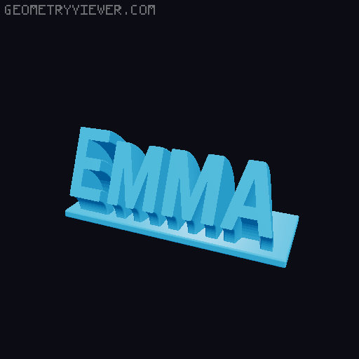 Sweeping Name Tag 3D model thumbnail
