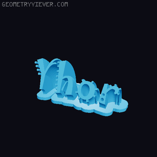 Sweeping crazy name tag 3D model thumbnail