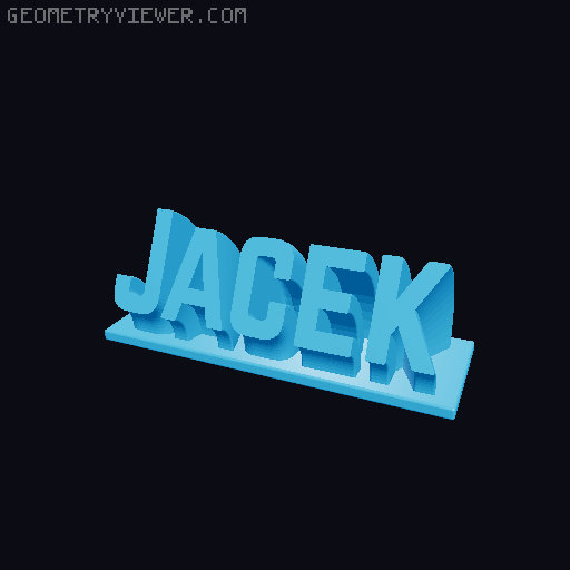 Sweeping Name Tag 3D model thumbnail