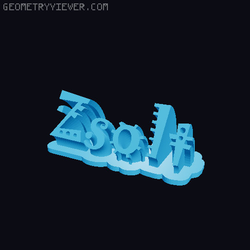 Sweeping crazy name tag 3D model thumbnail