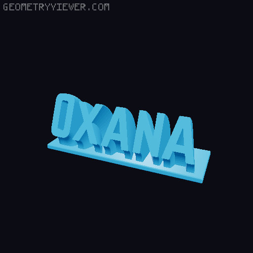 Sweeping Name Tag 3D model thumbnail
