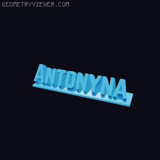 Sweeping Name Tag 3D model thumbnail