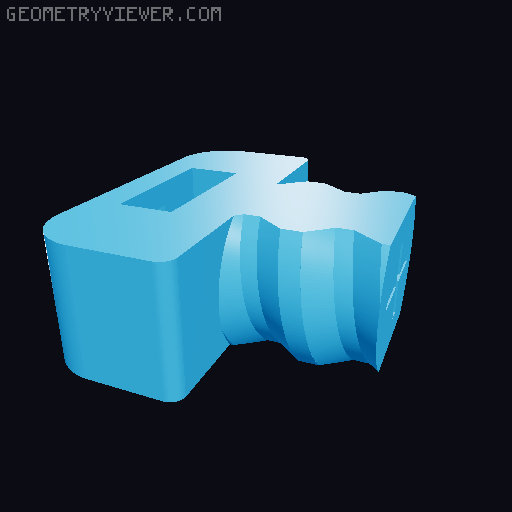 Underware and Multiboard cable tie holder 3D model thumbnail