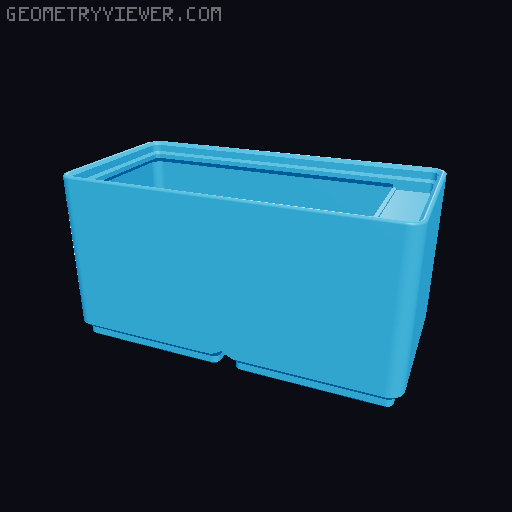 separate files for Rugged Metric Bolts Box 3D model thumbnail