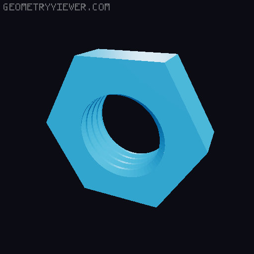 Bulkhead Fitting (Ø10 mm Hole / Tube OD 10 mm) 3D model thumbnail
