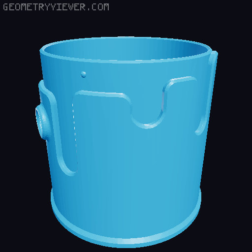 Drippy remix with bottom drainage 3D model thumbnail