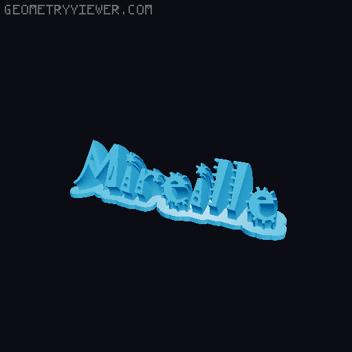 Sweeping crazy name tag 3D model thumbnail