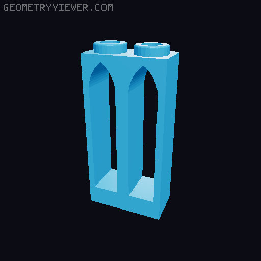 Piezas con Arcos Interiores 3D model thumbnail