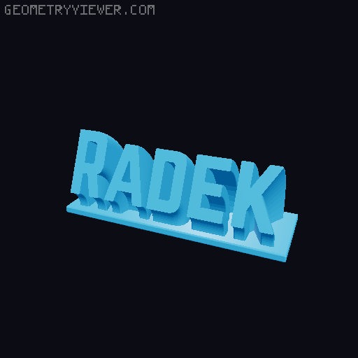 Sweeping Name Tag 3D model thumbnail
