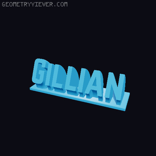 Sweeping Name Tag 3D model thumbnail