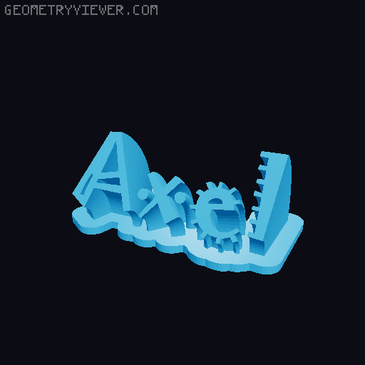 Sweeping crazy name tag 3D model thumbnail