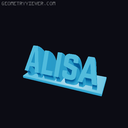 Sweeping Name Tag 3D model thumbnail