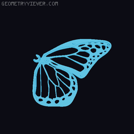 MINI 13: Monarch Butterfly 3D model thumbnail