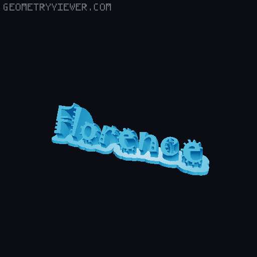 Sweeping crazy name tag 3D model thumbnail