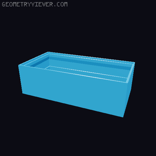 Case for 64x32 LED Matrix 3D model thumbnail