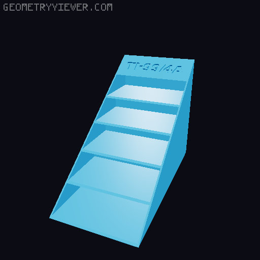 TI-99 4A Cartridge Stand 3D model thumbnail