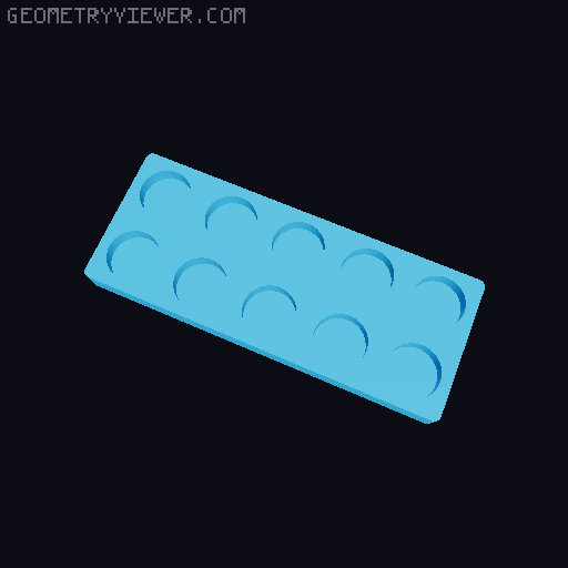 Gridfinity NUUN Tube Storage 3D model thumbnail
