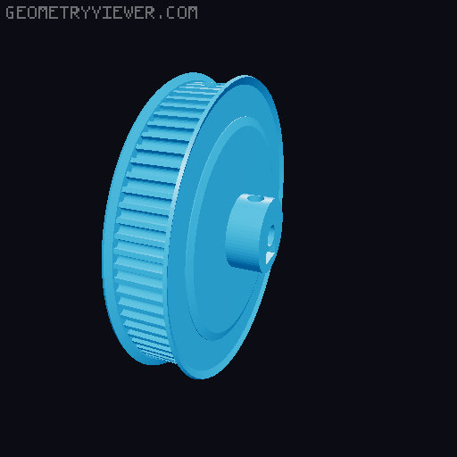 Belt driven cycloidal transmission (1:18 ratio) 3D model thumbnail