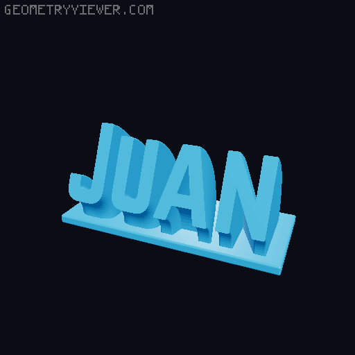 Sweeping Name Tag 3D model thumbnail