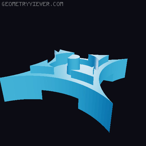 circular sliding puzzle 3D model thumbnail