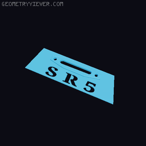 Winch plate for Axial scx10iii SR5 3D model thumbnail
