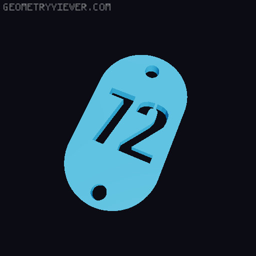 Porta chaves; Keychain 3D model thumbnail