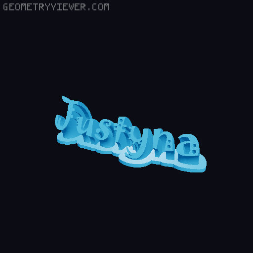 Sweeping crazy name tag 3D model thumbnail