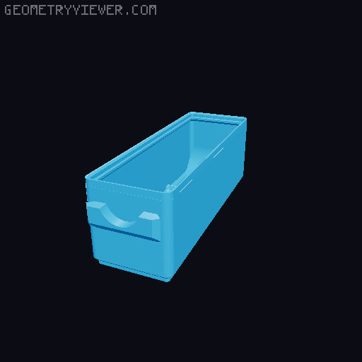 Parametric Gridfinity bins for GOEWS 3D model thumbnail