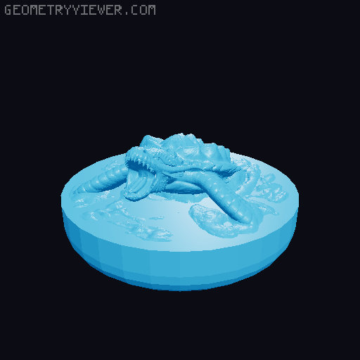 Floating Chess Board - Atlantis Styled 3D model thumbnail
