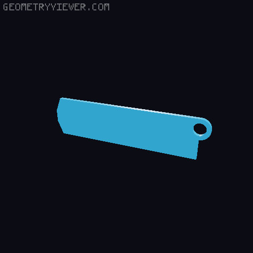 5 tools Metric measurement keychain 3D model thumbnail