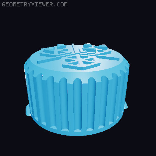 Hexglyph remix for printing in parts 3D model thumbnail