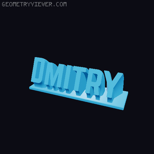 Sweeping Name Tag 3D model thumbnail