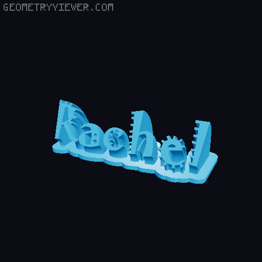 Sweeping crazy name tag 3D model thumbnail