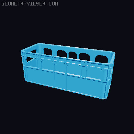 Different beer crate sizes 3D model thumbnail