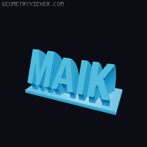 Sweeping Name Tag 3D model thumbnail