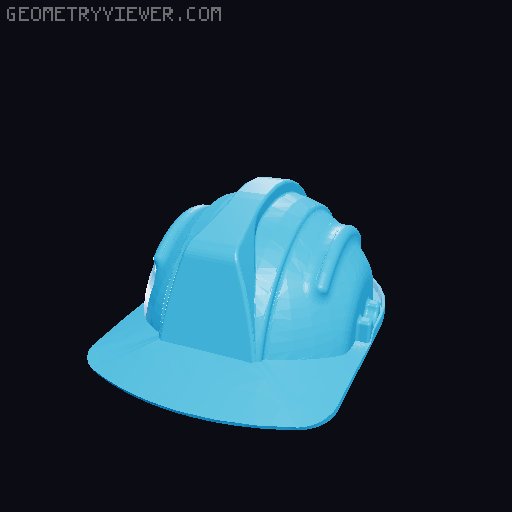 Dummy 13 Bau Helm - WORKER HELMET 100% & 250% 3D model thumbnail