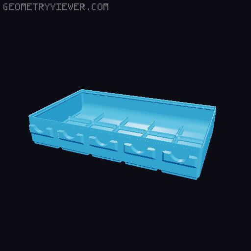 Parametric Gridfinity bins for GOEWS 3D model thumbnail
