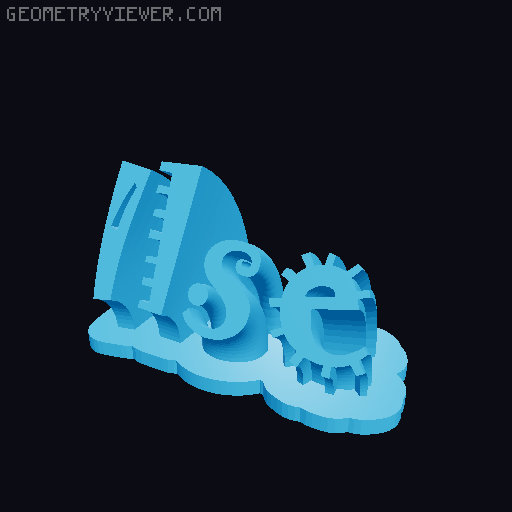 Sweeping crazy name tag 3D model thumbnail