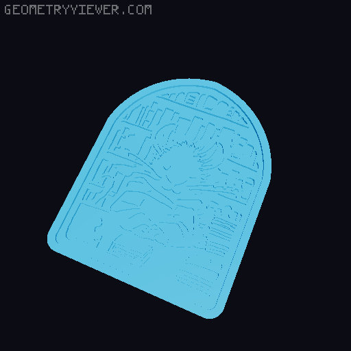 Ornamental Library Mouse Relief 3D model thumbnail