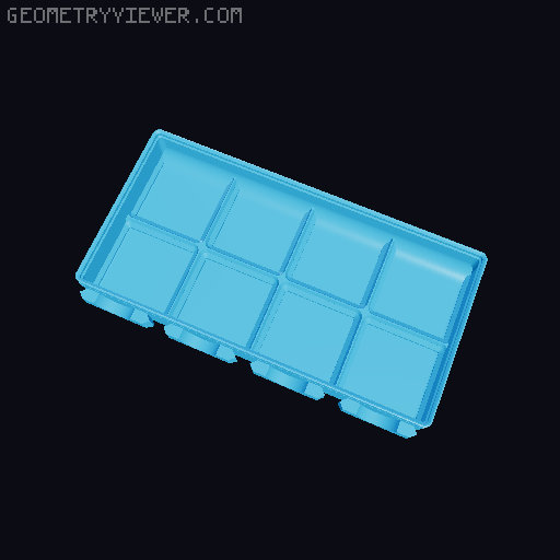 Parametric Gridfinity bins for GOEWS 3D model thumbnail