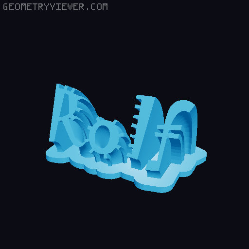 Sweeping crazy name tag 3D model thumbnail