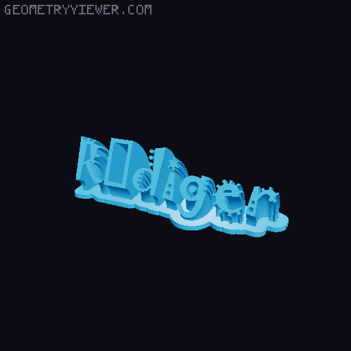 Sweeping crazy name tag 3D model thumbnail
