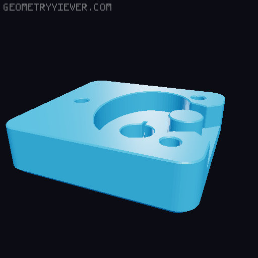 Magnetic fidget switch 3D model thumbnail