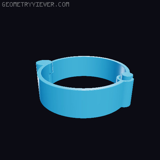 Openable cable clip Print-in-place 3D model thumbnail