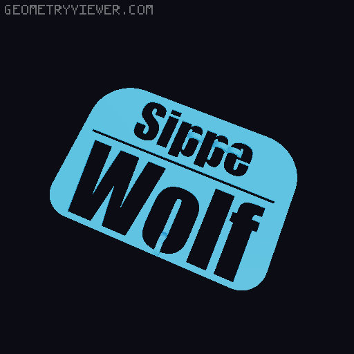Wimpel Sippe Wolf 3D model thumbnail