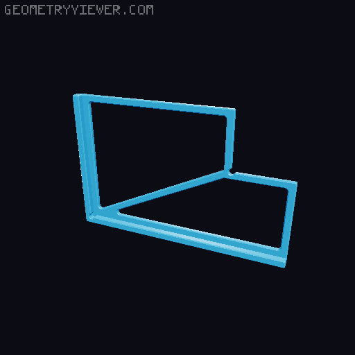 Floating Photo Mounting System (French Cleat) 3D model thumbnail
