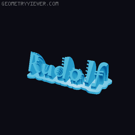Sweeping crazy name tag 3D model thumbnail