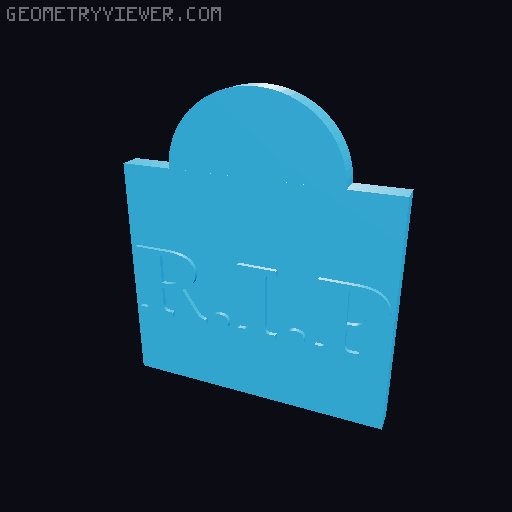 Pierre tombale emoji  3D model thumbnail