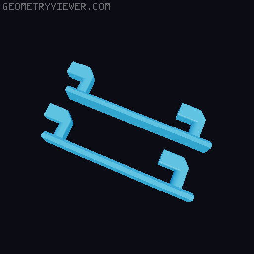 IKEA Skadis Holder for Gridfinity Case 3D model thumbnail